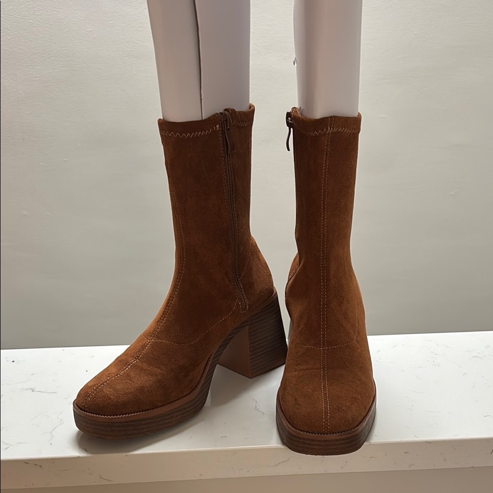 Brown Suede Ankle Boots
